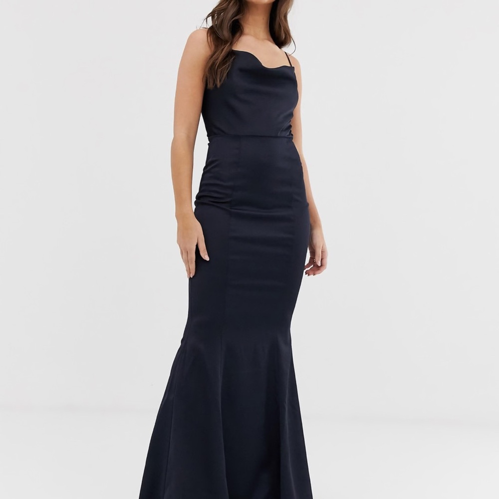 Elegant Navy Evening Gown